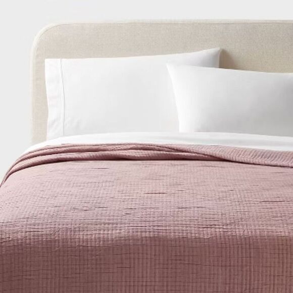 Threshold - Full/Queen Double Cloth Quilt Mauve - Threshold Mauve - Picture 1 of 2